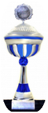 E 1206   Pokal silber-blau